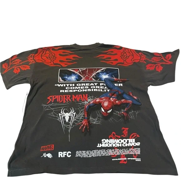 Civil Regime X Marvel Spider-Man Graphic Tee - Black - Picture 2 of 11